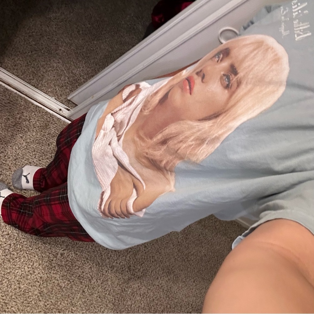 Oversized Happier Than Ever Blue Billie Eilish Shirt
